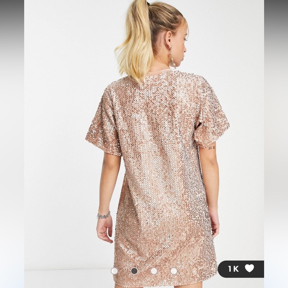 Holiday dress sequin shift dress - Picture 6 of 6